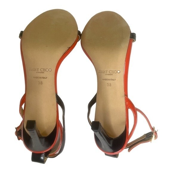 Jimmy Choo Minny 85 Patent Leather Sandals Size 38 - Picture 5 of 5
